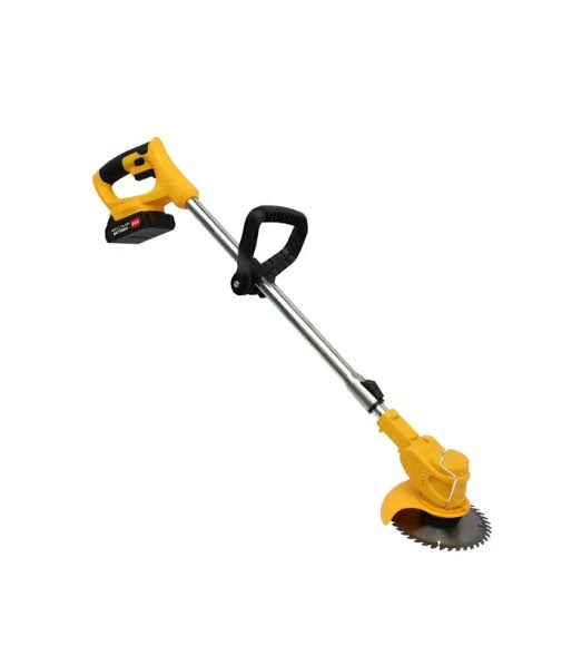 MAF PRO cordless brush cutter MPLBC-150 20V with battery charger blade shoulder strap and instruction manual